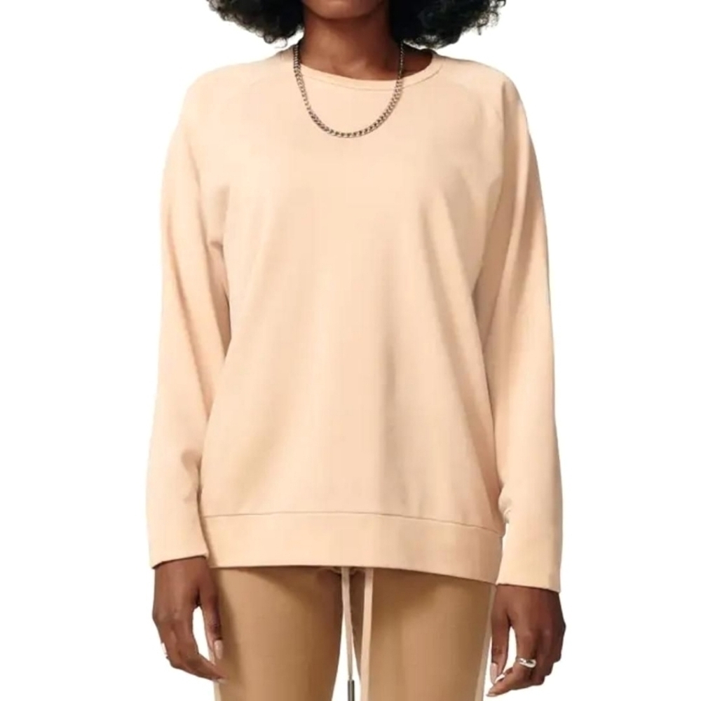 NWT LITA by CIARA Premium French Terry Sweatshirt Beige Small